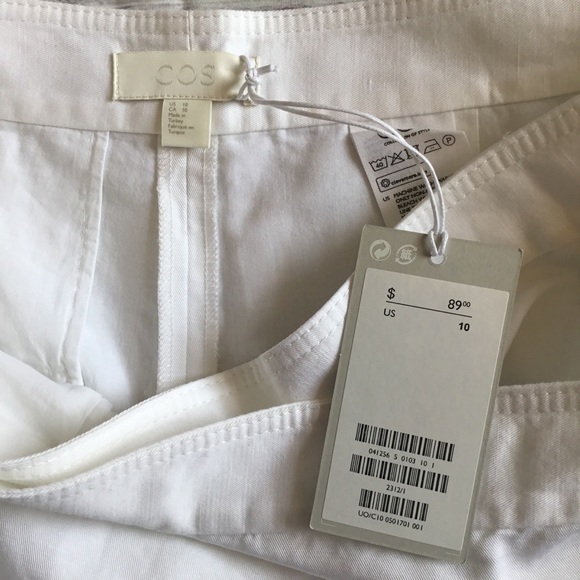 COS White Linen Wrap-over Skirt Shorts 10 - Picture 3 of 10